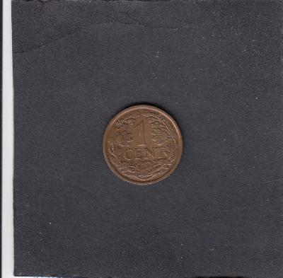 Beschrijving: 1 Cent WILHELMINA 